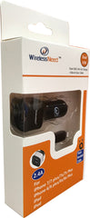 Dual Pack Car Charger Dual with USB to Lightning Cable for iPhone