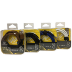 6.5ft USB to Type-C Cable for iPhone / Android in Crystal Box