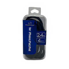 4ft USB to Lightning Cable 2.4A for iPhone in crystal box