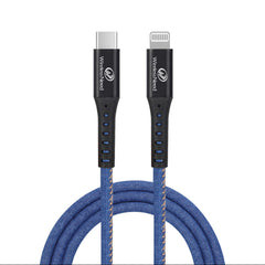 10ft Denim Type-C to Lightning Cable 20W for iPhone in bulk