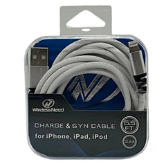 6.5ft USB to Lightning Cable for iPhone in crystal box
