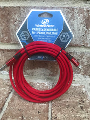 10ft USB to Lightning Cable 2.4A for iPhones in hanging retail package