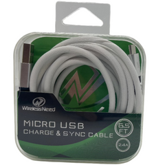 6.5ft USB to Micro USB Cable in Retail Packaging