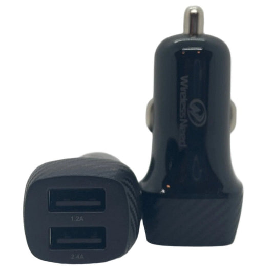 Car Adapter Dual 2.4A USB Carbon Fiber