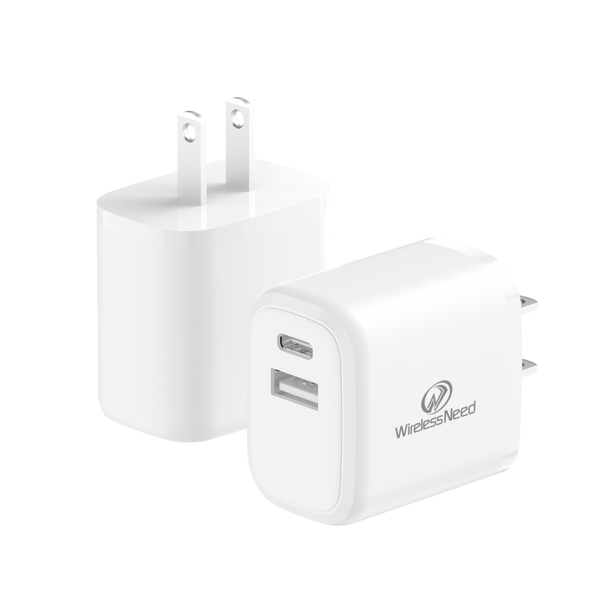 Dual Port Wall Charger USB & Type-C 20W PD